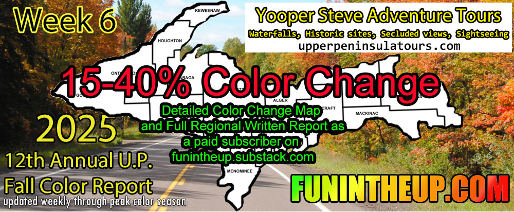 Upper Peninsula Fall Colors, Michigan 2025 Week 5